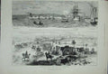 Original Old Antique Print 1884 War Soudan Souakim Harbour Euryalus Ship Sphinx