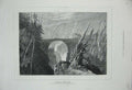 Old Antique Print 1872 View Little Devil'S Bridge Altdorf Mountains Trees 19th