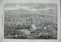 Old Antique Print 1858 Birds-Eye View Berlin Germany River Bridge Houses 19th