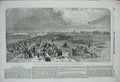 Original Old Antique Print 1856 Naval Review Promenade Southsea Common Siers