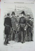 Original Old Antique Print 1856 Naval Uniforms Army Captain Admiral Midshipman