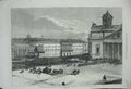 Original Old Antique Print 1872 Russian Festival Peter Great Petersburg Church