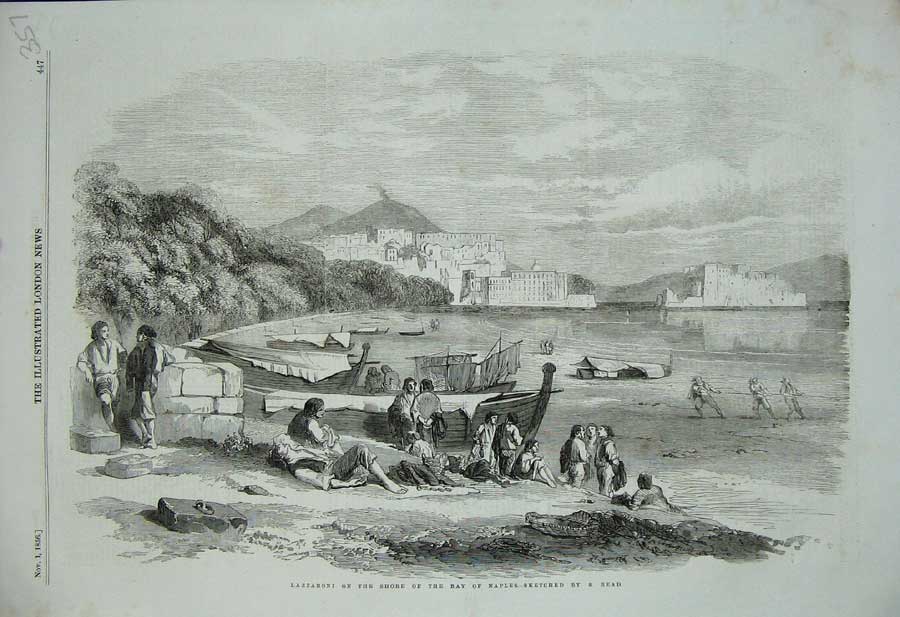 Original Old Antique Print 1857 Screw Steam Ship War Royal Sovereign Portsmouth