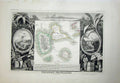 Original Old Antique Print 1845 Atlas National France Maps Martin Saintes Terre