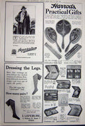 Old Vintage Print Advertisement 1922 America Ship Lamp Harrods Stockings 20th