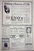 Original Old Vintage Print Advertisement 1922 Humber Cycles Benson Eno'S Salt
