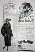 Old Vintage Print Advertisement 1922 Barometer Cassell Harrods Formamint 20th