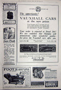 Original Old Vintage Print Advertisement 1922 Vauxhall Motor Car Brandy Polish