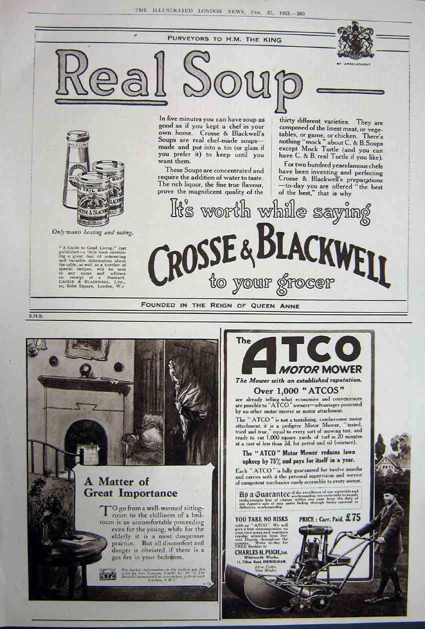 Antique Old Print Advertisement1922 Haig Whisky Cigarettes Atco Blackwell 20th