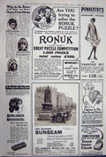 Old Vintage Print Advertisement 1922 Benz Motor Car Crossley Ronuk Oil 20th