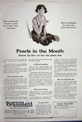 Old Vintage Print Advertisement 1922 Scotch Whisky Pepsodent Tooth Paste 20th