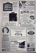 Antique Old Print Advertisement 1922 Austin Motor Car Piano Ronuk Vickery 20th