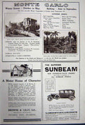 Old Vintage Print Advertisement 1922 Red Tape Whisky Sunbeam Motor Car 20th