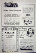 Old Vintage Print Advertisement 1922 Kenilworth Cigarettes Whisky Cars 20th