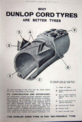 Antique Old Print Advertisement 1922 Whisky Spark Plugs Dunlop Motor Tyre 20th
