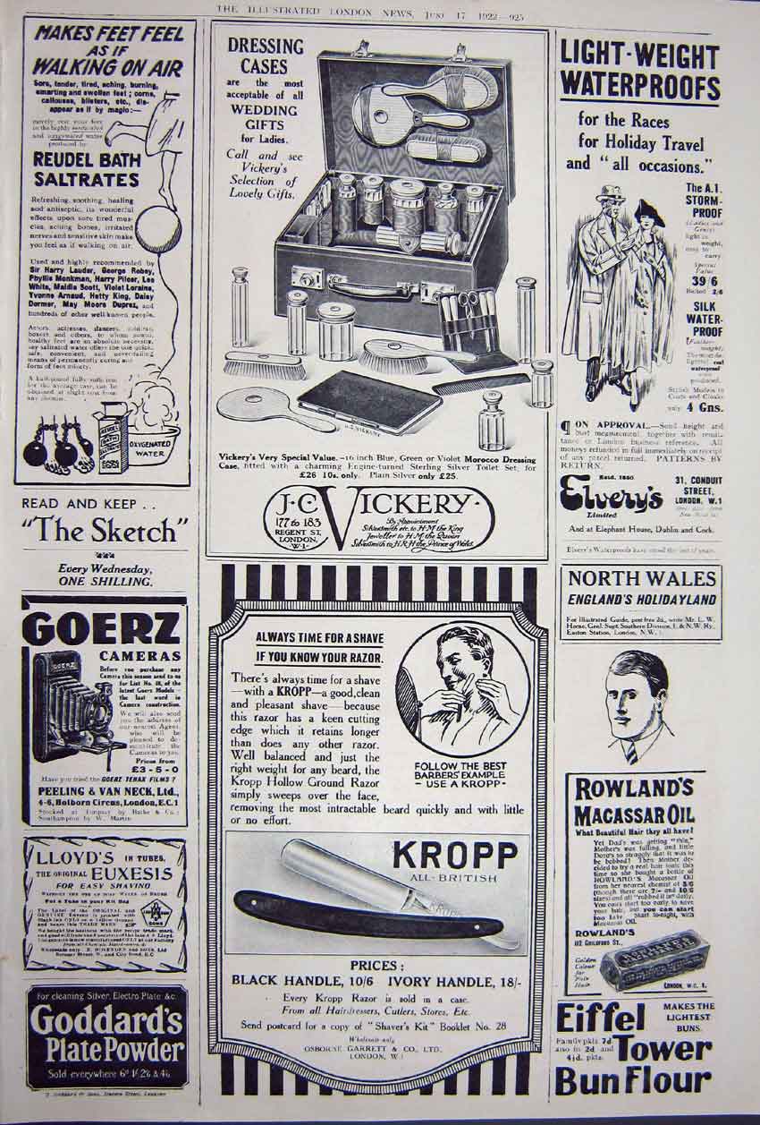 Original Old Vintage Print Advertisement 1922 Scotch Whisky Wheelchairs Kropp