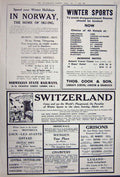 Original Old Vintage Print Advertisement 1922 Holidays Norway Switzerland Cook