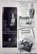 Old Vintage Print Advertisement 1922 Kenilworth Cigarettes Champion Food 20th