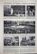 Original Old Vintage Print Advertisement 1922 Ww1 Memorials London Prince Wales