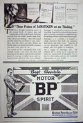 Original Old Vintage Print Advertisement 1922 Bp Motor Oil Petroleum Genatosan