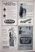 Old Vintage Print Advertisement 1922 Wright'S Soap Aquascutum Snelgrove 20th