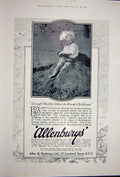 Old Vintage Print Allenbury'S Baby Food Advertisement 1922 Allen Hanbury 20th