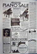 Old Vintage Print Advertisement 1922 Harrods Piano Pommel Pencil Zenith 20th