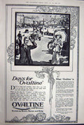 Old Vintage Print Advertisement 1922 Ovaltine Tonic Food Beverage London 20th