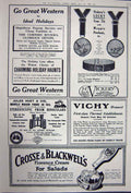 Old Vintage Print Advertisement 1922 Crosse Blackwell Binoculars Vickery 20th