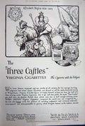 Original Old Vintage Print Advertisement 1922 Three Castles Virginia Cigarettes