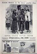 Old Vintage Print Advertisement 1922 Fur Store London Bath Cabinet Ship 20th
