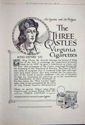 Antique Print Ref.882 Advertisement 1922 Three Castles Virginia Cigarettes