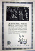 Old Vintage Print Advertisement 1922 John Haig Scotch Whisky Distillers 20th