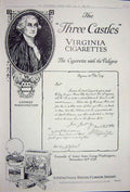 Antique Print Ref.885 Advertisement 1922 Three Castles Virginia Cigarettes