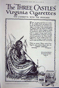 Original Old Vintage Print Advertisement 1922 Virginia Three Castles Cigarettes