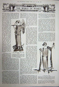 Old Vintage Print Advertisement 1922 Womens Fashion Dress Linen Parasol 20th