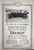 Original Old Vintage Print Advertisement 1922 Wolseley Motor Car Birmingham