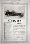Original Old Vintage Print Advertisement 1922 Wolseley Motor Cars Birmingham