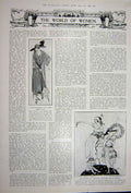 Original Old Vintage Print Advertisement 1922 Women Fashion Coat Tamborina Lawn