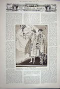 Old Vintage Print Advertisement 1922 Aquascutum Winter Weather Garments 20th