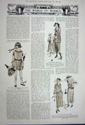 Old Vintage Print Advertisement 1922 Women Sports Suit Frocks Yoru Crape 20th