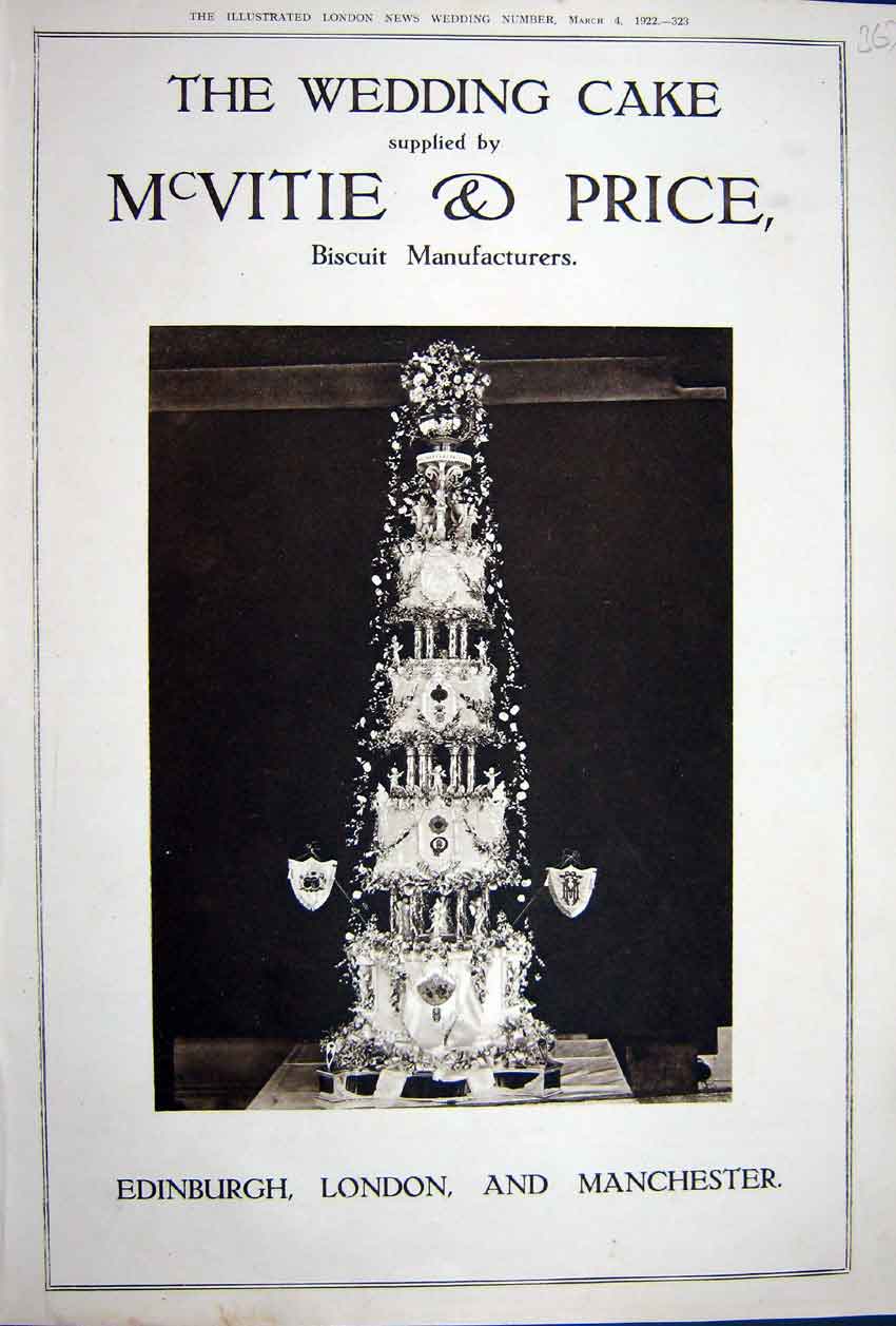 Old Vintage Print Advertisement 1922 Mcvitie Price Biscuit Manufactures 20th