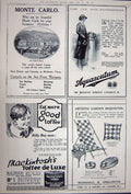 Old Vintage Print Advertisement 1922 Monte Carlo Toffee Aquascutum Garden 20th