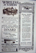Old Vintage Print Advertisement 1922 Harrods Telescope Marcus Insurance 20th