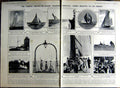Original Old Vintage Print 1922 Cowes Regatta Racing Yacht Lloyd George Tennis