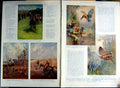 Antique Old Print 1922 Kingfisher Birds Woodcock Horses Archaeology Egypt 20th