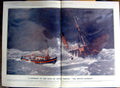 Old Vintage Print 1922 Motor Lifeboat Ship Rescue Chinese Art Partridges 20th