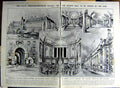 Old Vintage Print 1922 County Hall London Council Anderton Egyptian Art 20th