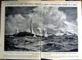 Original Old Vintage Print 1922 Navy Ships War Whale Marseilles France Berlin