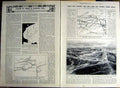 Antique Old Print 1922 English Channel Map Sea Prehistoric Titania Palace 20th